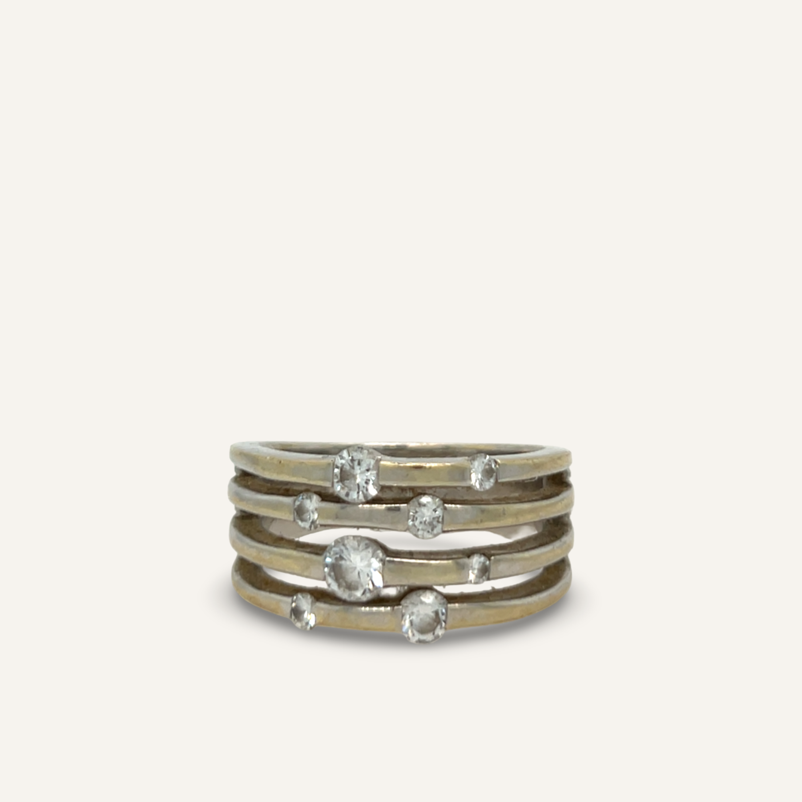 Matte Diamond cluster Ring
