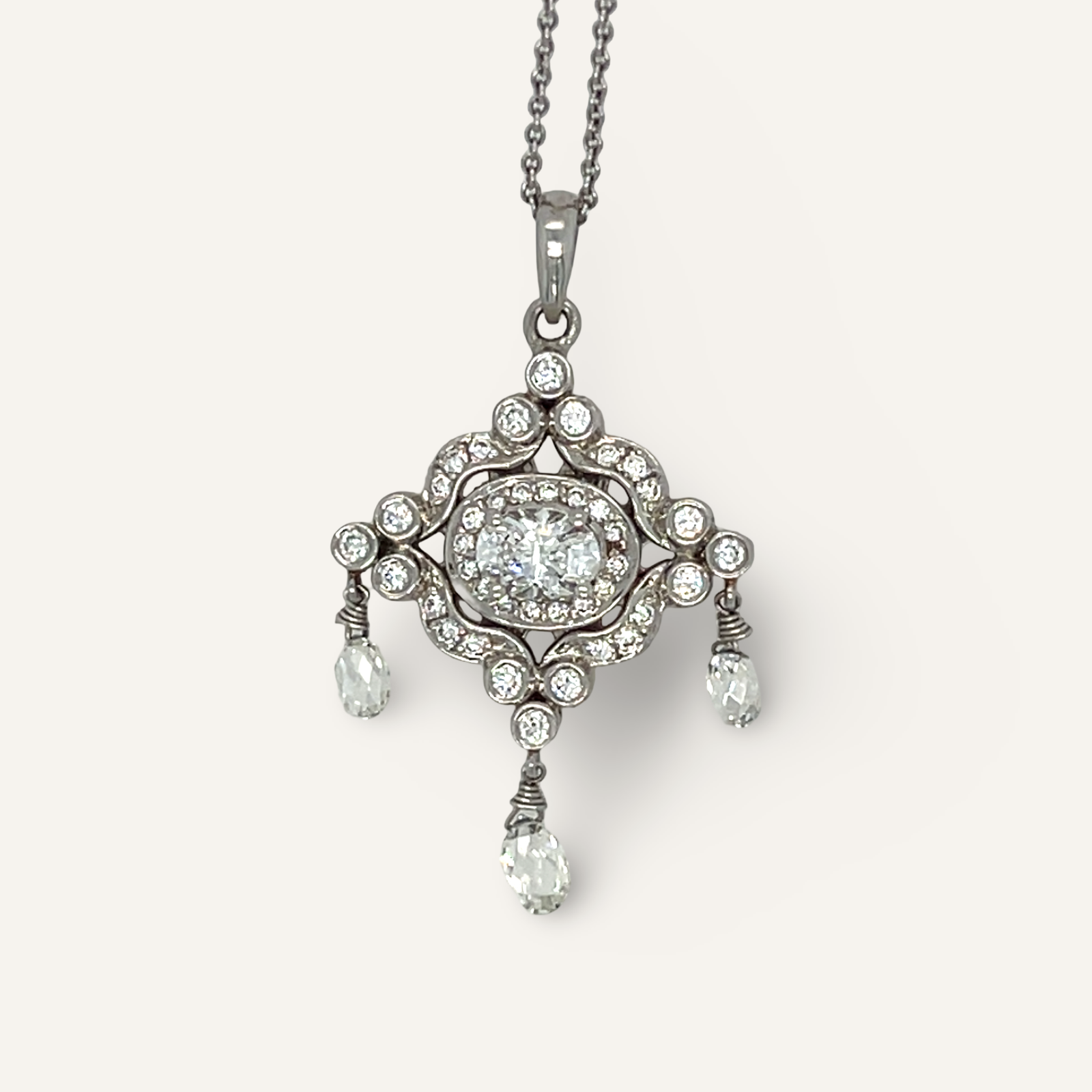 Charles Krypell Platinum and Diamond pendant