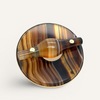 Agate and 14k Yellow Gold Brooch
