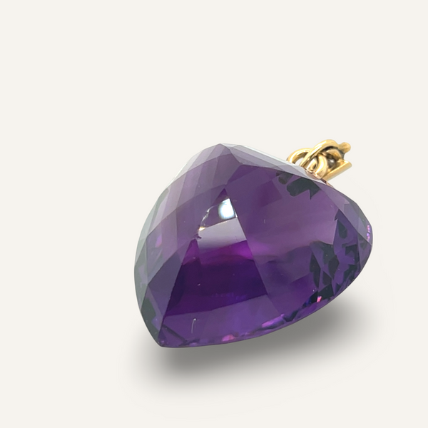 Amethyst Puffy Heart Pendant