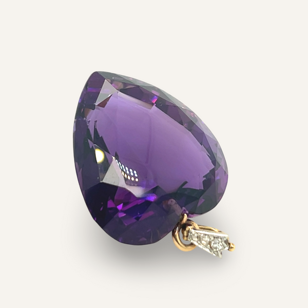 Amethyst Puffy Heart Pendant