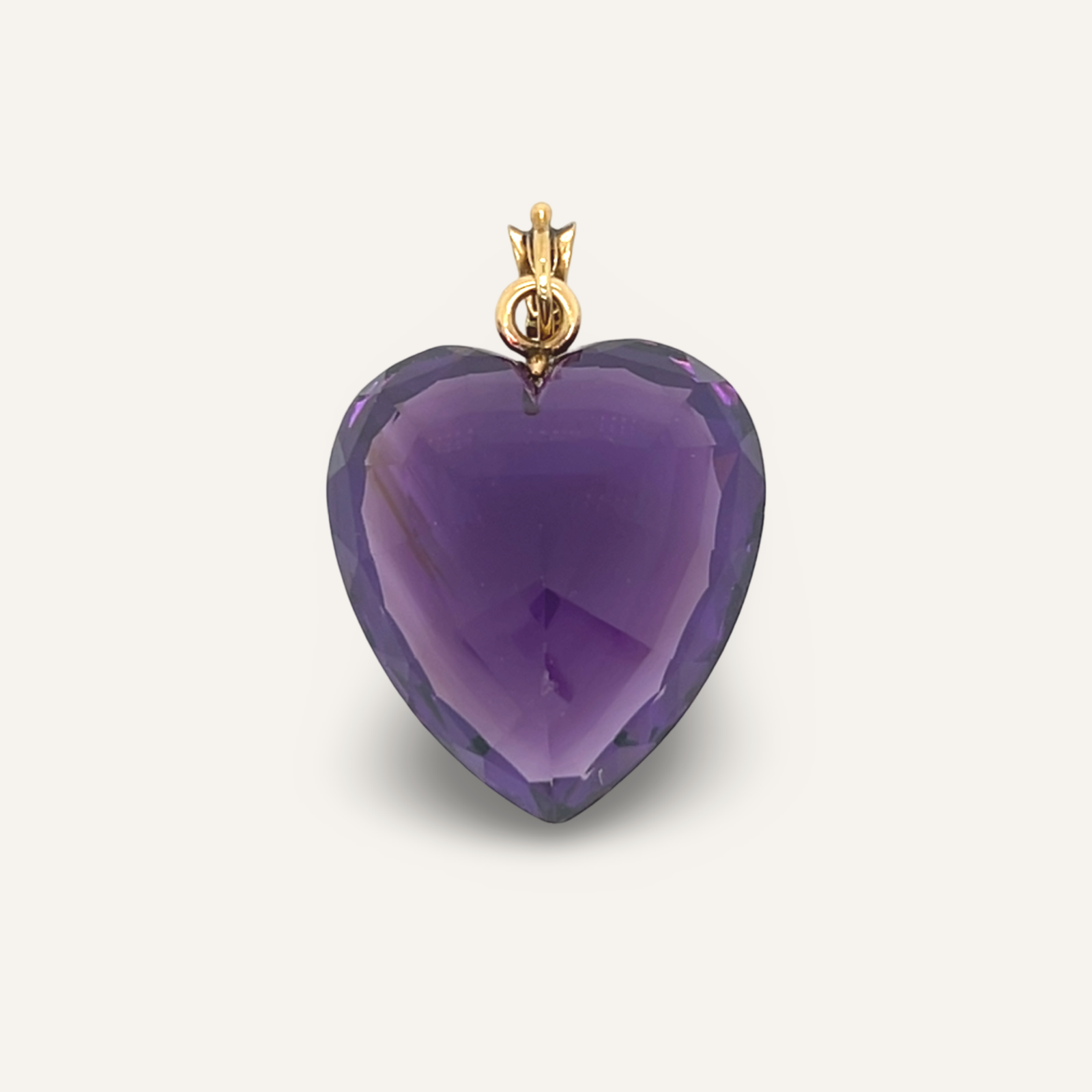 Amethyst Puffy Heart Pendant