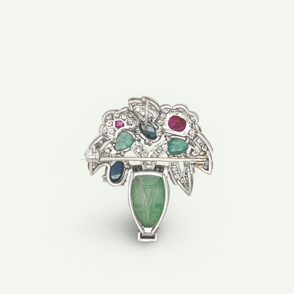 Jadeite brooch