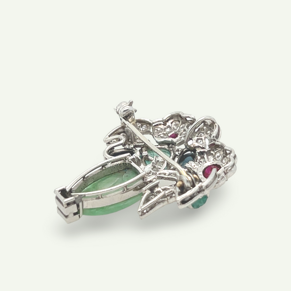 Jadeite brooch
