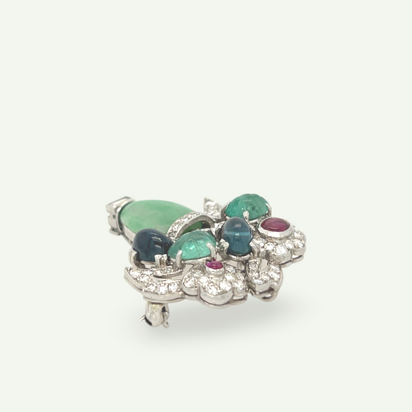Jadeite brooch