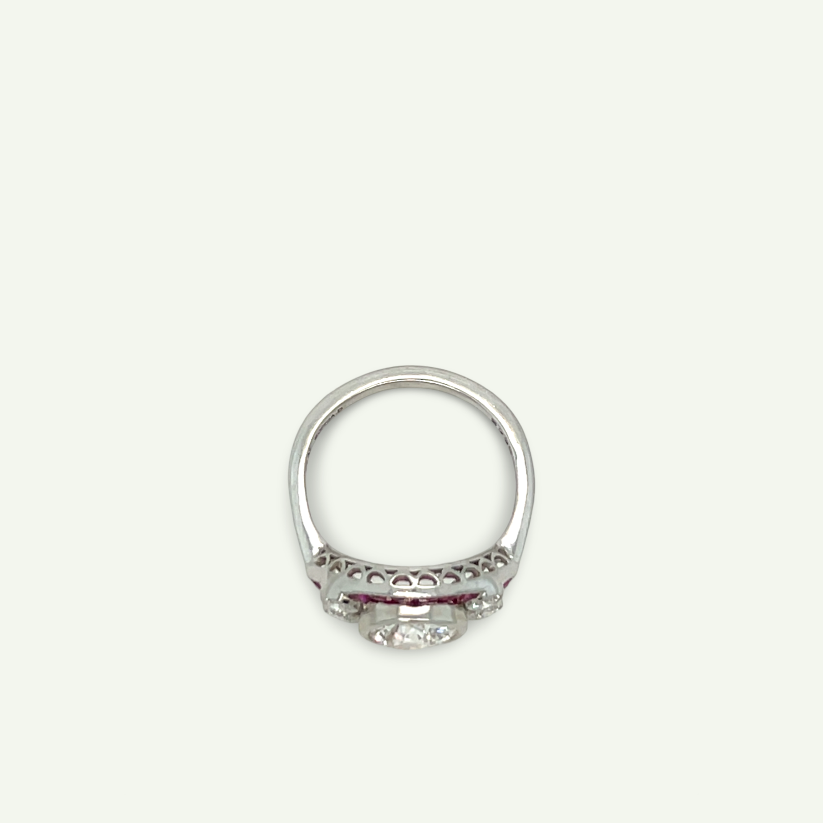 Diamond and Ruby Engagement ring