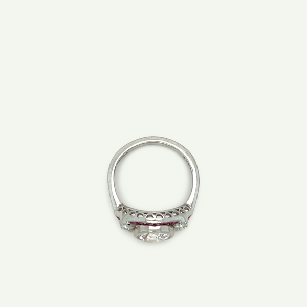 Diamond and Ruby Engagement ring