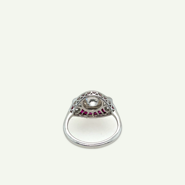Diamond and Ruby Engagement ring