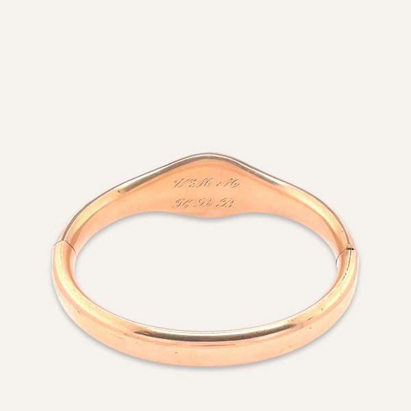 14k Yellow Gold Amethyst Bangle