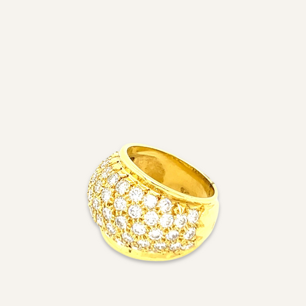 18k Yellow Gold Diamond Cigar Band