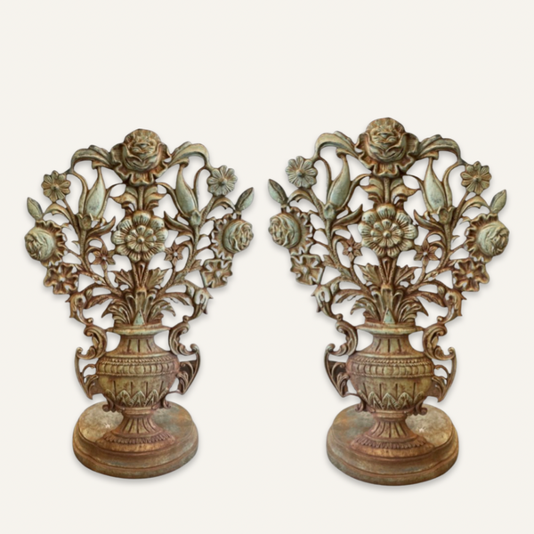 Pair of Cast Iron Entry Embellishments