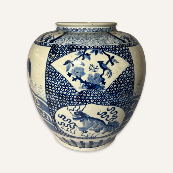 18th c. Blue and White Ginger Jar