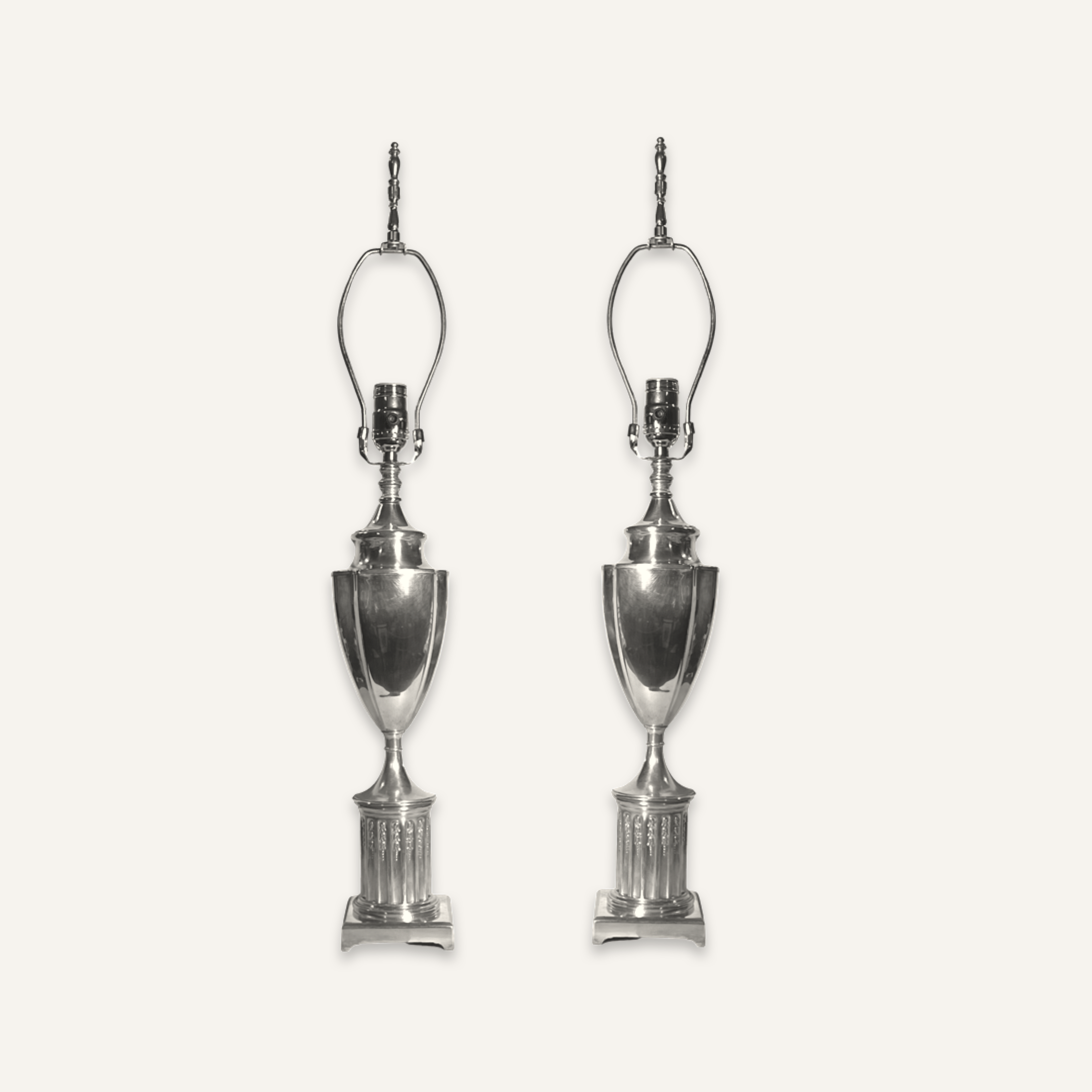 Silverplate Urn Table lamps