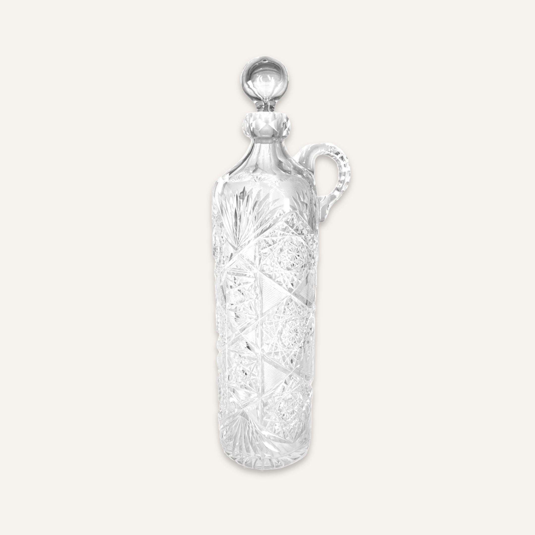 Tall Narrow Cut Crystal Decanter