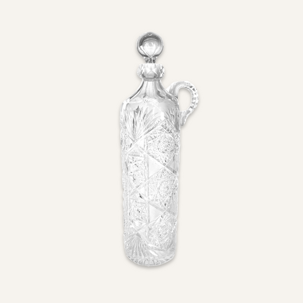 Tall Narrow Cut Crystal Decanter