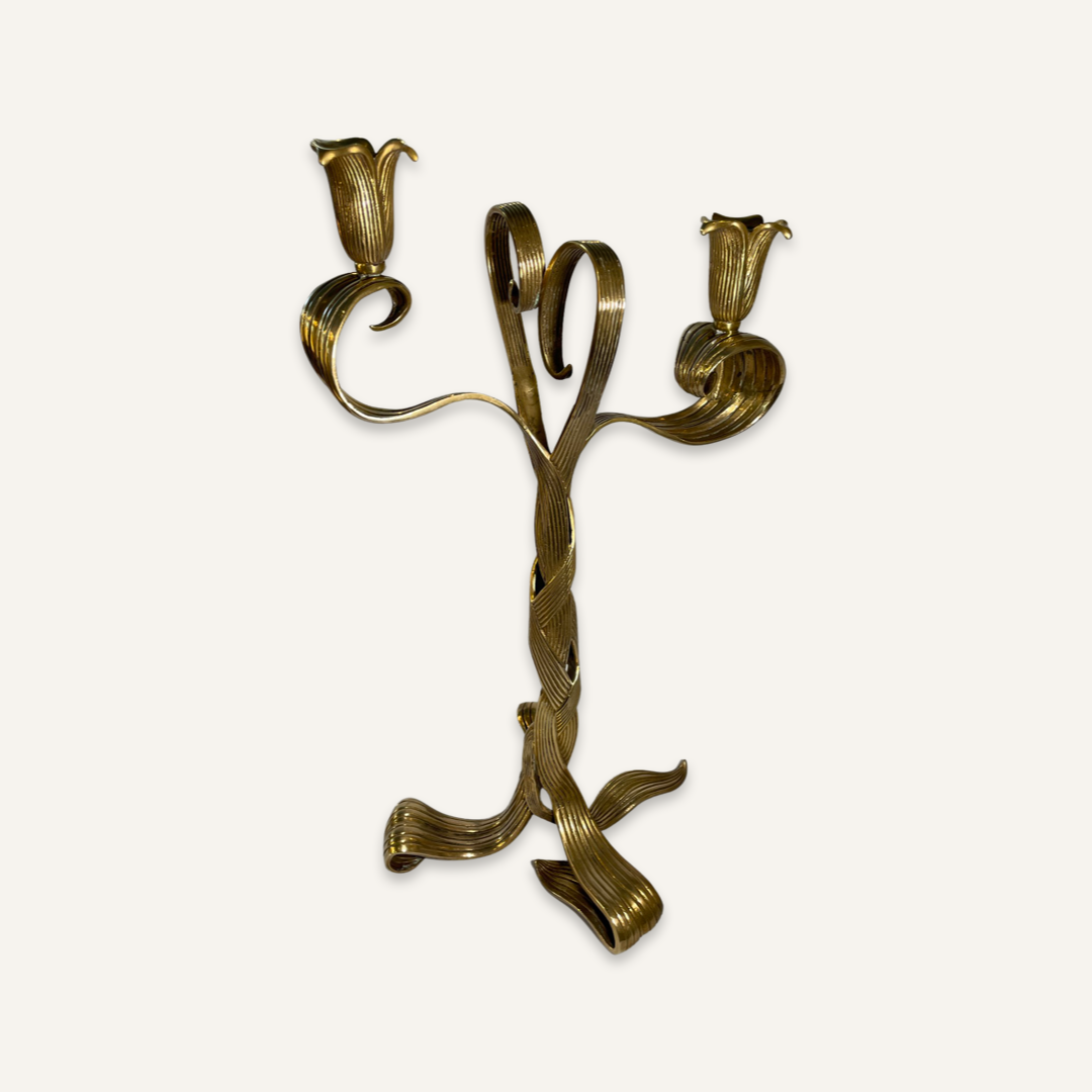 Art Noveau Brass Candlesticks