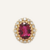 Rubellite Solitaire Engagement Ring