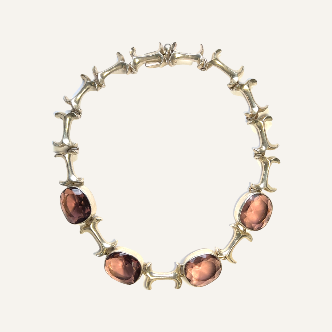 Mexican Sterling Silver Amethyst Necklace