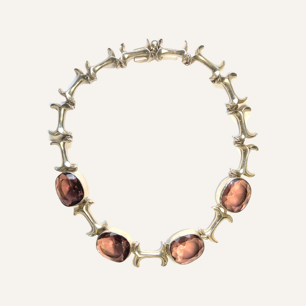 Mexican Sterling Silver Amethyst Necklace