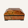 Marble Box Lined with Black Velvet Interior