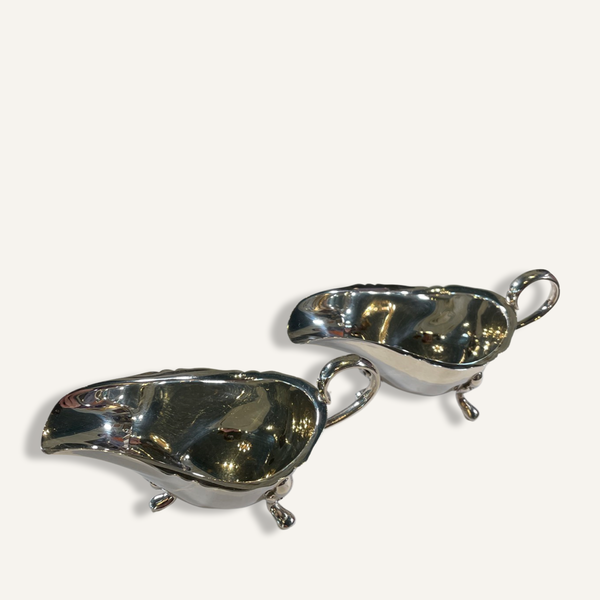 Pair of Sterling Silver English Creamers