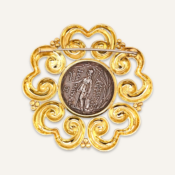 Elizabeth Gage Roman Coin Brooch