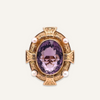 18k Yellow Gold Amethyst and Pearl Ring