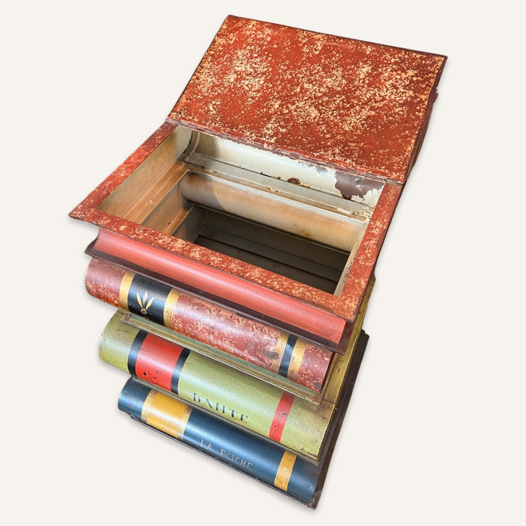 Pair of 1950’s Italian Tole Metal Book End Tables