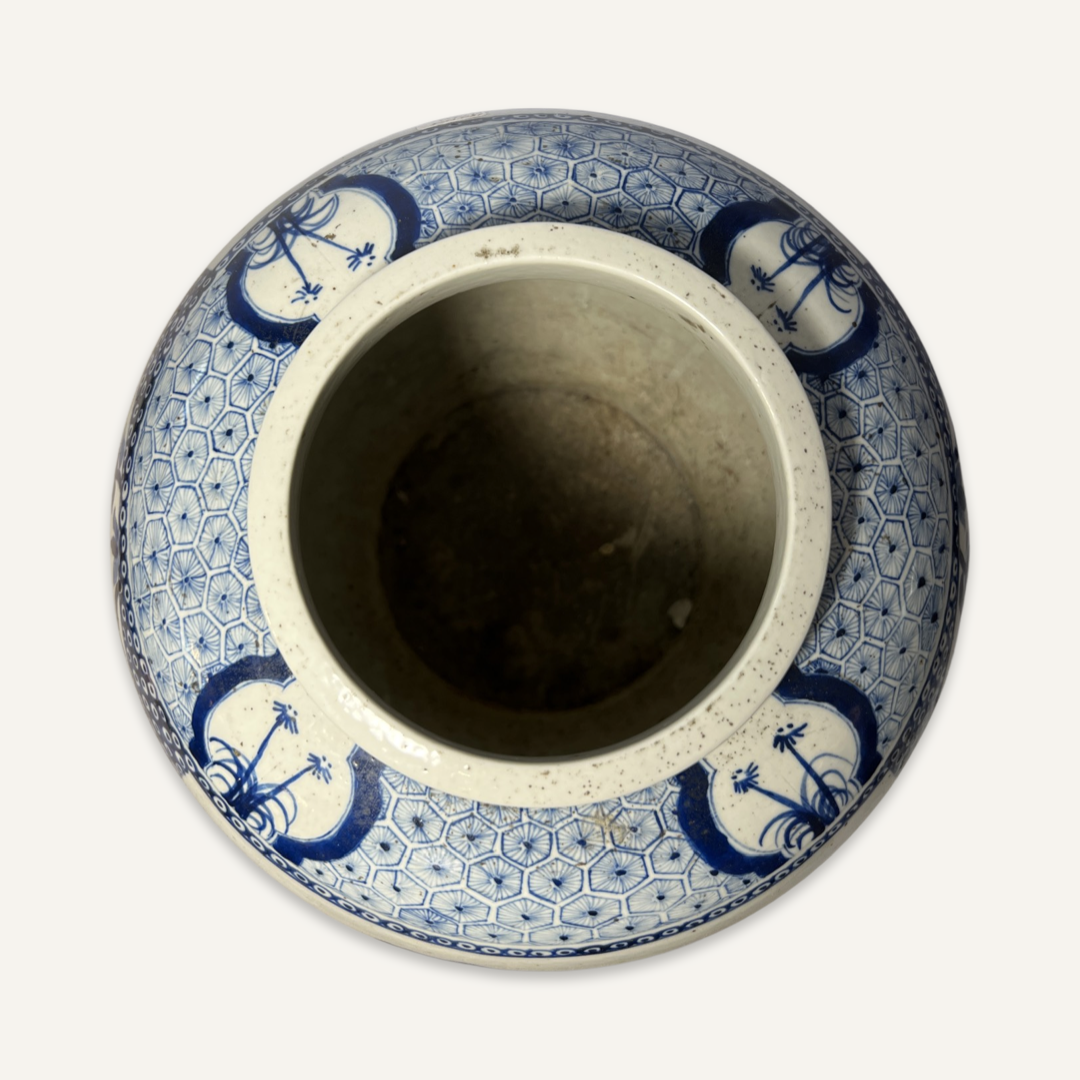 18th c. Blue and White Ginger Jar