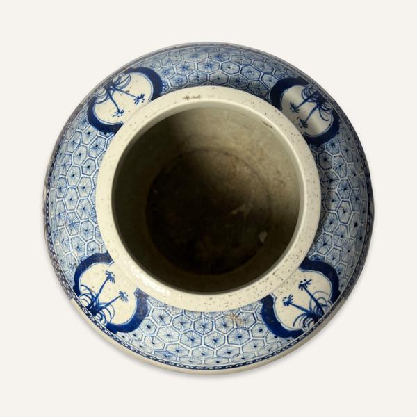 18th c. Blue and White Ginger Jar