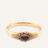 14k Yellow Gold Amethyst Bangle