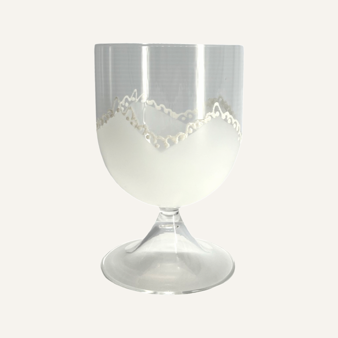 Franca Petroli Frosted Flute and Goblet Set