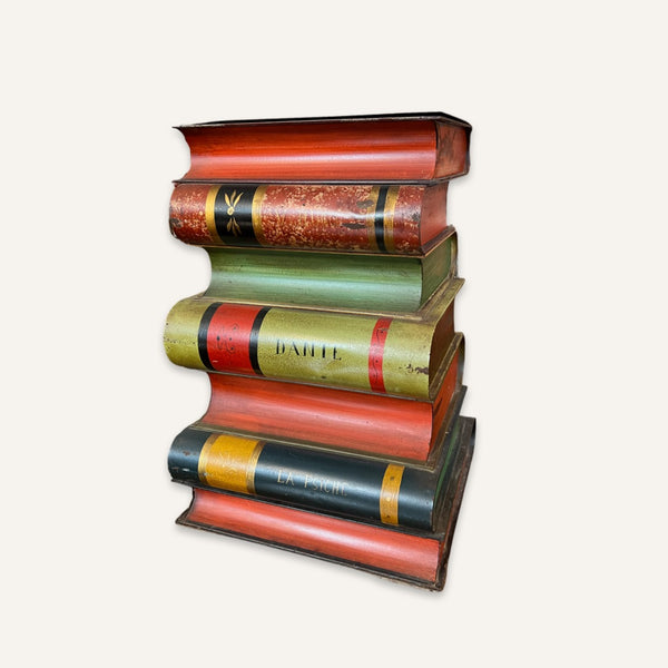 Pair of 1950’s Italian Tole Metal Book End Tables