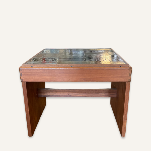 Brown Saltman Mosaic Side Tables