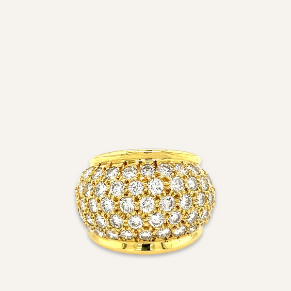 18k Yellow Gold Diamond Cigar Band