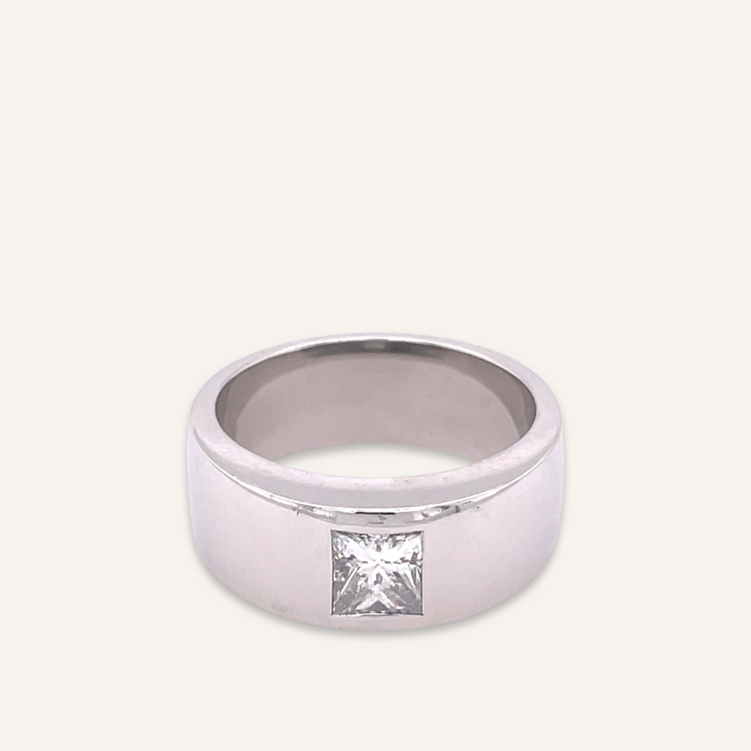 Diamond and Platinum Men's Ring