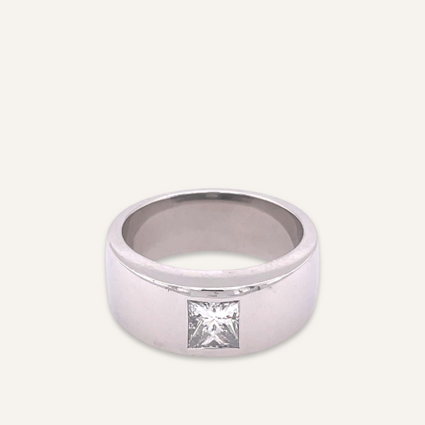 Diamond and Platinum Men's Ring