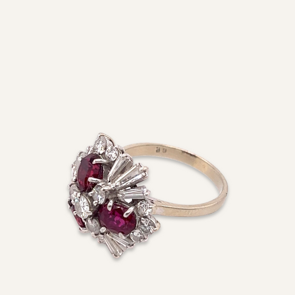 Ruby and Diamond Platinum Ring