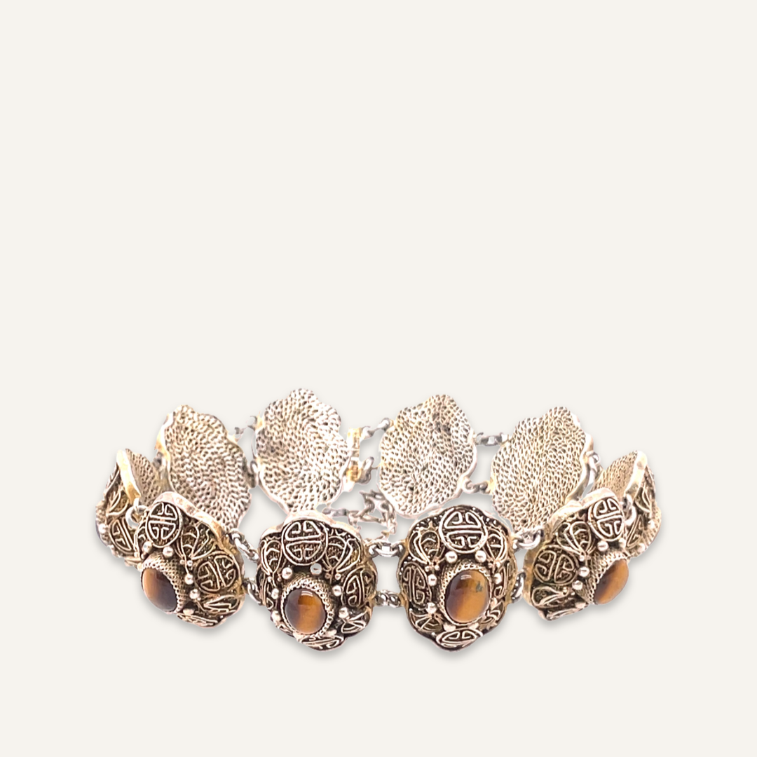 Tigers Eye, Chinese Export Bracelet