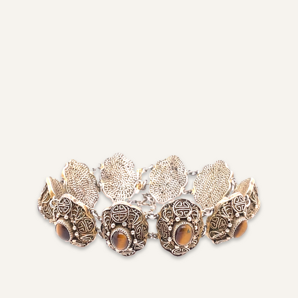 Tigers Eye, Chinese Export Bracelet