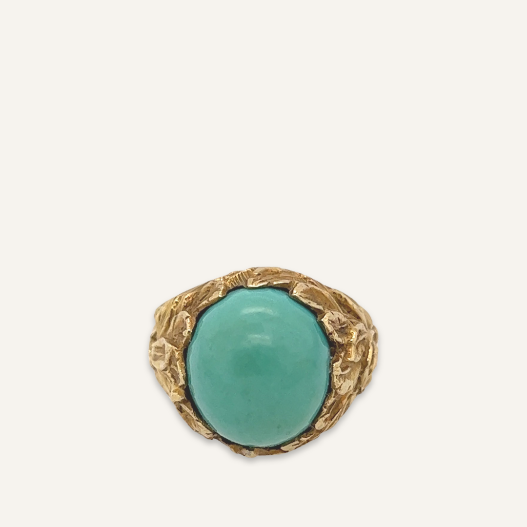 18k Yellow Gold Turquoise Ring