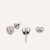 18k White Gold Diamond Post Earrings