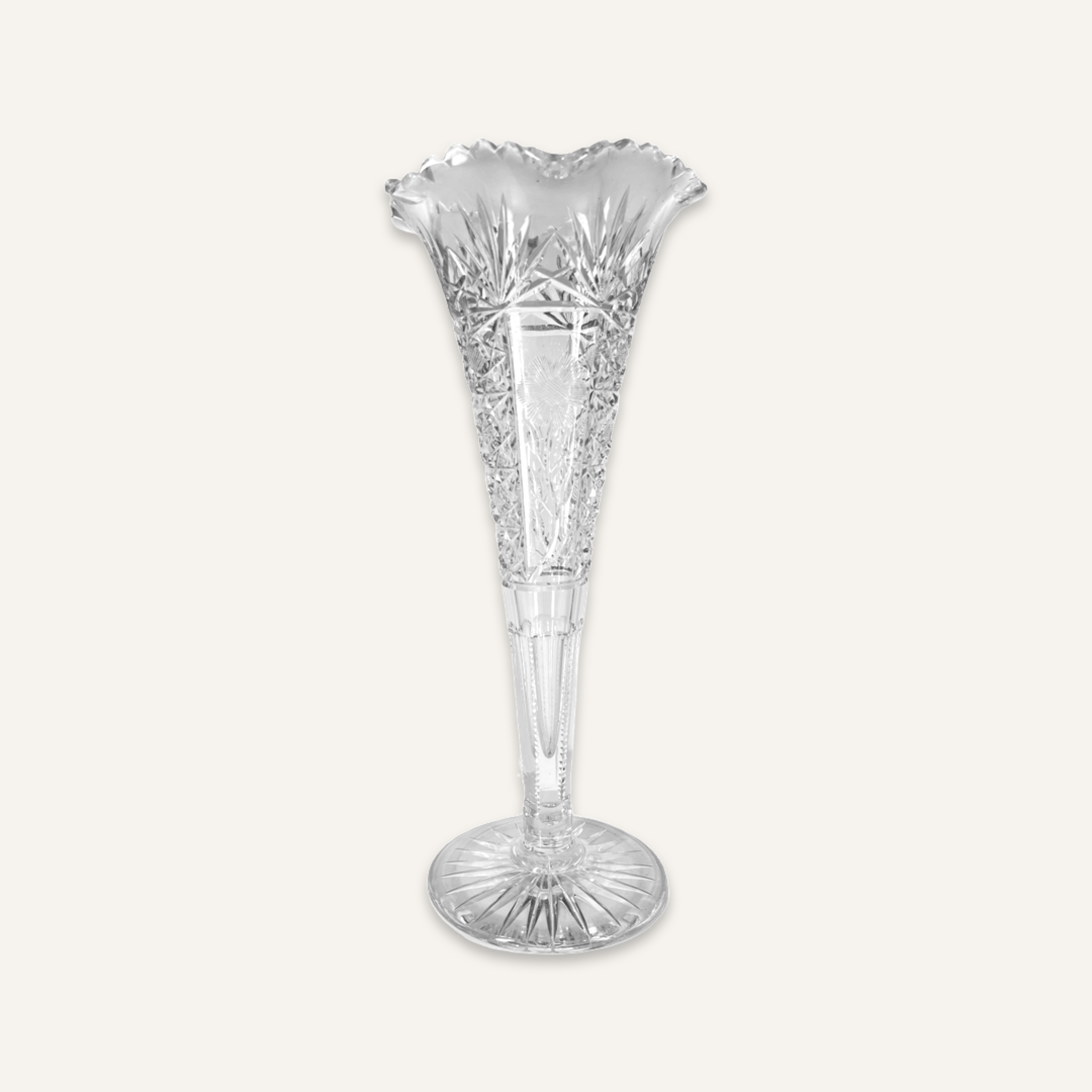 American Brilliant Cut Crystal Vase