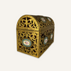 Sevres Ceramic and Punched Brass Box, 19th c.