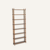 Baker Furniture Company Walnut Faux Bamboo Etagere Bookcase