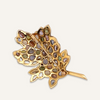18K Yellow Gold and Sapphire Brooch
