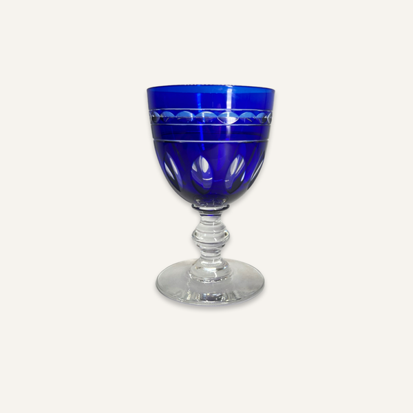 Kent York Cobalt Goblets by Val Saint Lambert