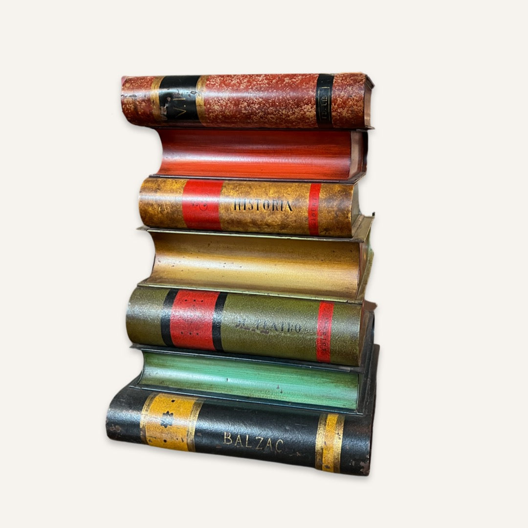 Pair of 1950’s Italian Tole Metal Book End Tables