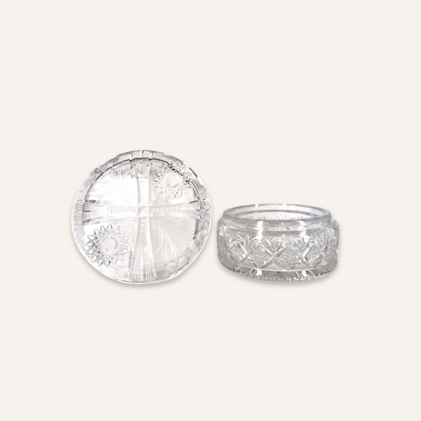 American Brilliant Cut Crystal Vanity Jar