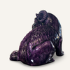 Large Aubergine porcelain Kangxi (or later) Ram figure